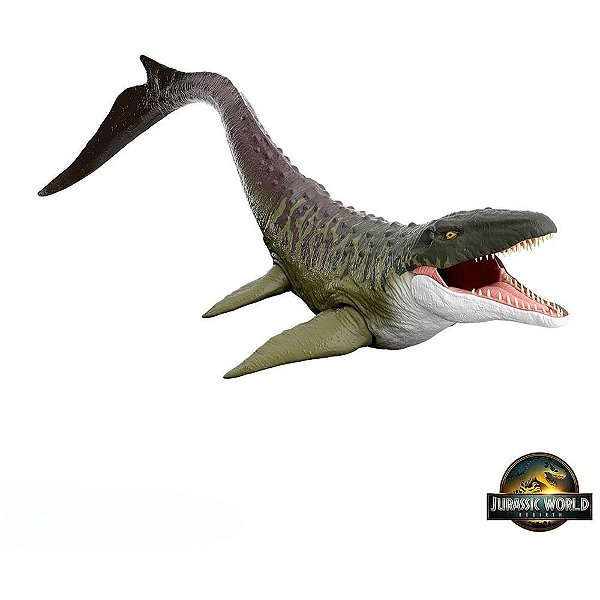 Boneco e personagem jw rebirth mosasaurus super 94 - mattel (unidade)