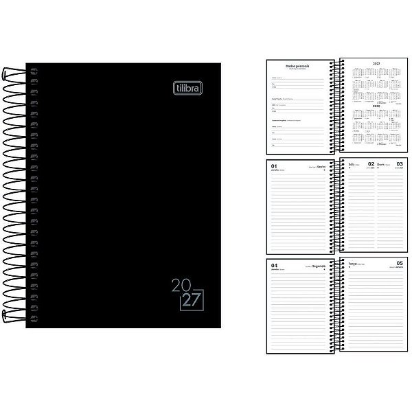 Agenda 2027 spice preta cd esp 160f110x154 - tilibra (pct.c/04)