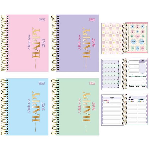 Agenda 2027 happy esp 176f 117x164mm - tilibra (pct.c/05)