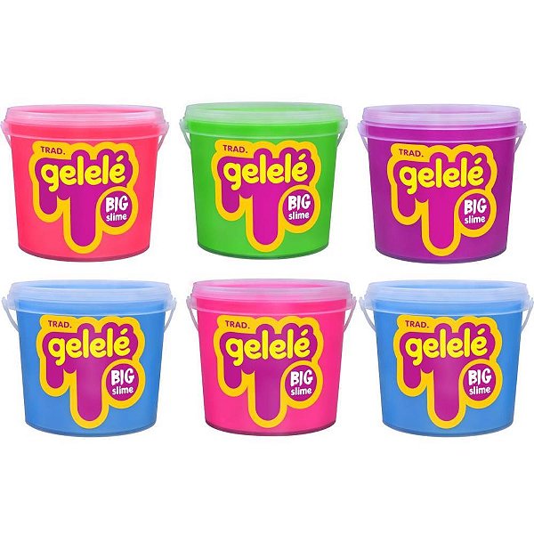 Slime gelelé big tradic. balde 1,5kg - doce brinquedo (cx.c/06)