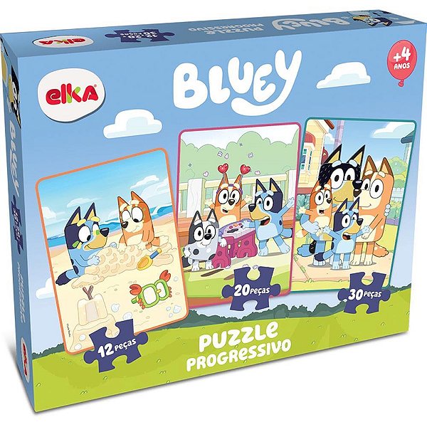 Quebra-cabeca cartonado bluey puzzle progres.12/20/30 - elka (unidade)