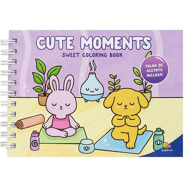 Livro de colorir cute moments cd 21x15 98pg - todolivro (unidade)
