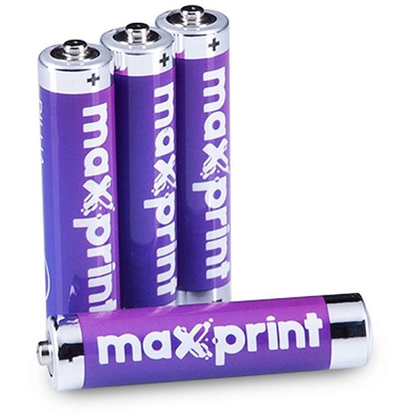 Pilha zinco palito aaa max 1,5v - maxprint (bl.c/04)