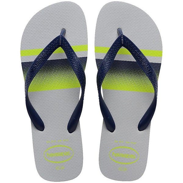 Chinelo havaianas masculino top basic 41/2 cinza/marinho - havaianas (par)
