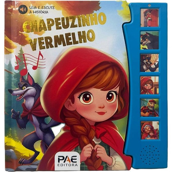 Livro sonoro chapeuzinho vm 19x19,5cm 12pg - pae editora (unidade)