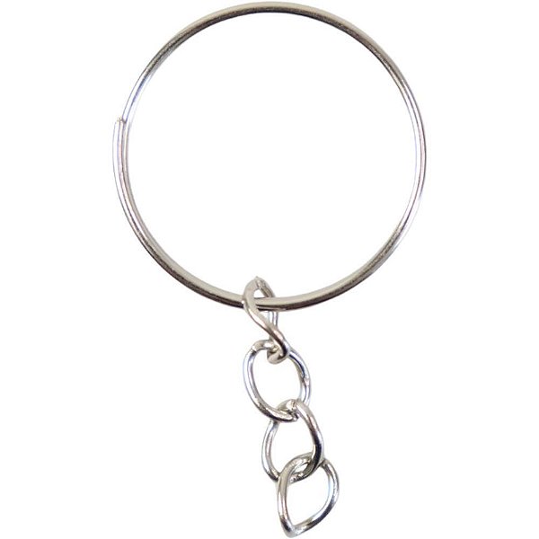 Artesanato argola chaveiro niquelada 20mm - kit (pct.c/250)