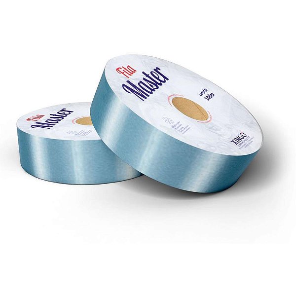 Fita master lisa 32mmx50m azul claro - xingo embalagens (unidade)