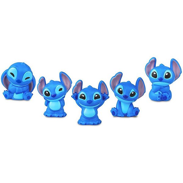 Boneco e personagem stitch 6cm com 5 little figs - cardoso toys (unidade)