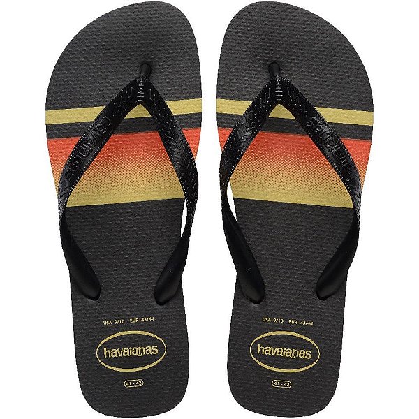 Chinelo havaianas masculino top basic 45/6 preto - havaianas (par)
