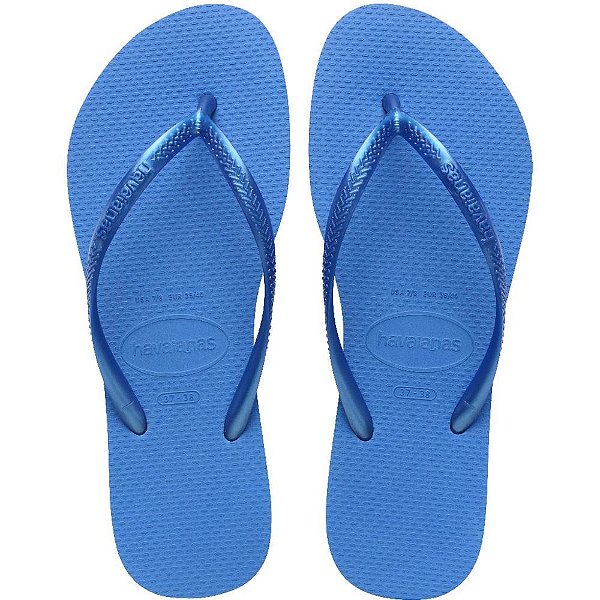 Chinelo havaianas feminino slim 35/6 azul brilhante - havaianas (par)