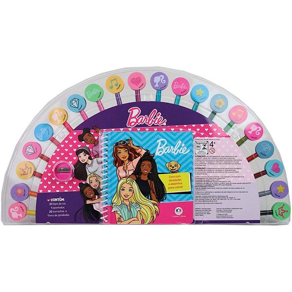 Livro brinquedo ilustrado kit divertido barbie - magic kids (unidade)