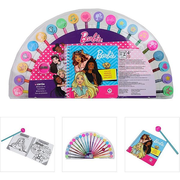 Livro brinquedo ilustrado kit divertido barbie - magic kids (unidade)