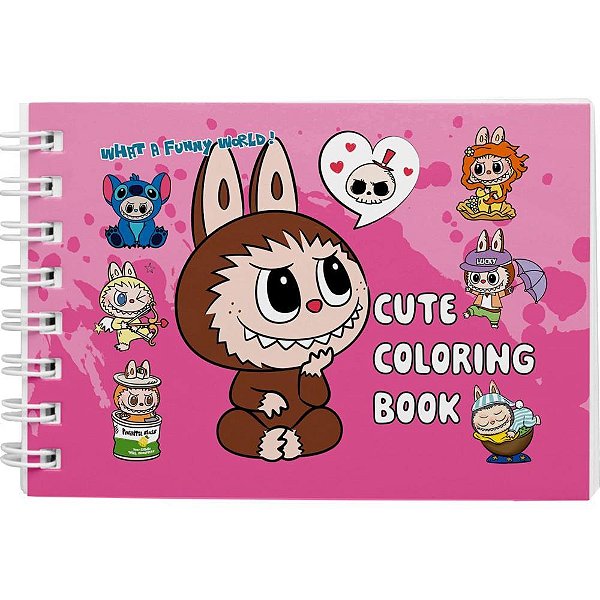 Livro de colorir monstrinhos animados cd rosa - pae editora (unidade)