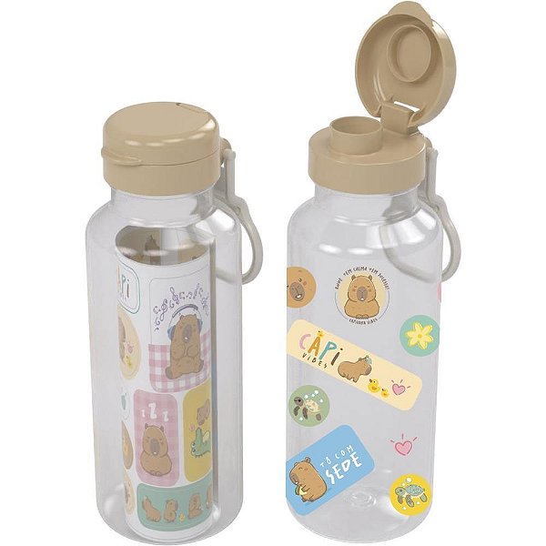 Garrafa plastica capivara abre facil 600ml - plasutil (unidade)