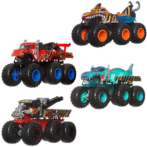 Hot wheels monster trucks caminhoes reboque 1:64 (s) - mattel (unidade)