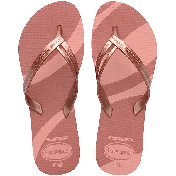 Chinelo havaianas feminino elegance print 39/0 blossom - havaianas (par)