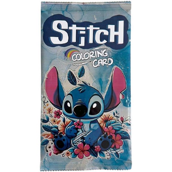 Card de colorir stitch  c/4cards 16x10cm (s) - templus editorial (unidade)