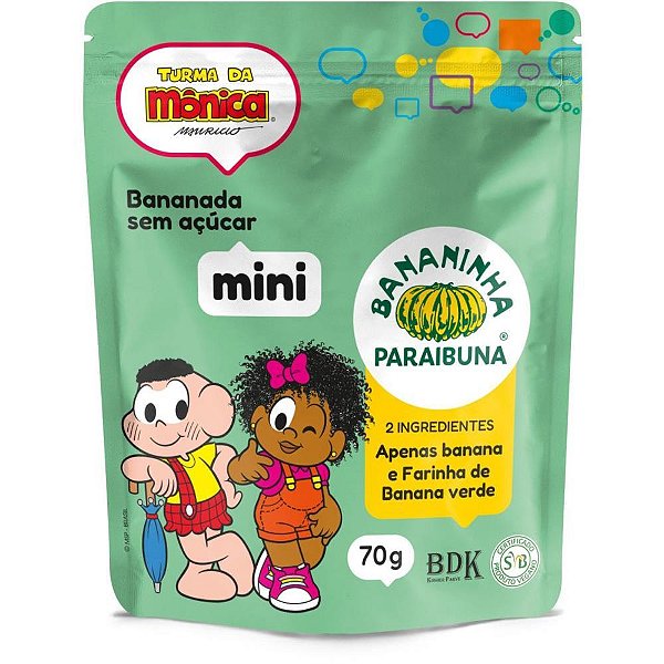 Doce t. da monica bananinha s/a 70g - bananinha paraibuna (unidade)