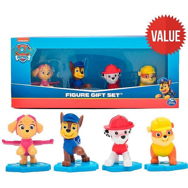 Miniatura colecionavel patrulha canina c/4 figuras - sunny (unidade)