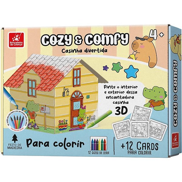 Brinquedo para colorir comfy e cozy casinha - brinc. de crianca (unidade)