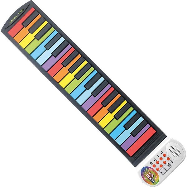 Teclado infantil color flexivel 37 teclas - dm toys (unidade)