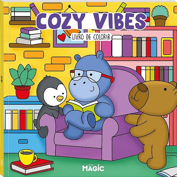 Livro de colorir comfy cozy vibes 48pgs 180g - magic kids (unidade)