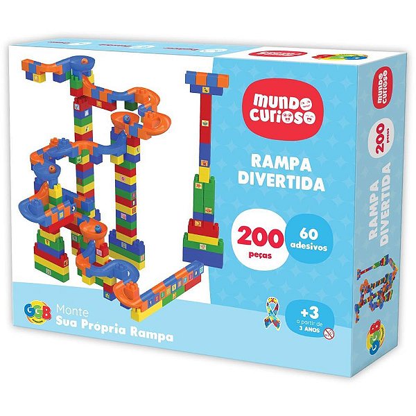 Brinquedo para montar rampa divertida 200pcs+60adesi - ggb plast (unidade)