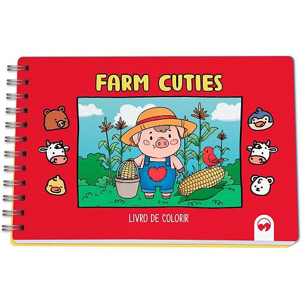 Livro de colorir farm cuties 64p cd 150g 15x21 - vale das letras (unidade)