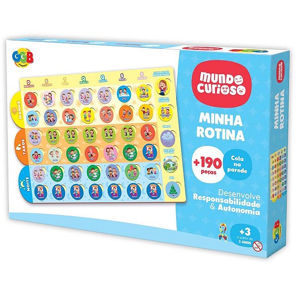 Brinquedo educativo minha rotina 190 pcs - ggb plast (unidade)