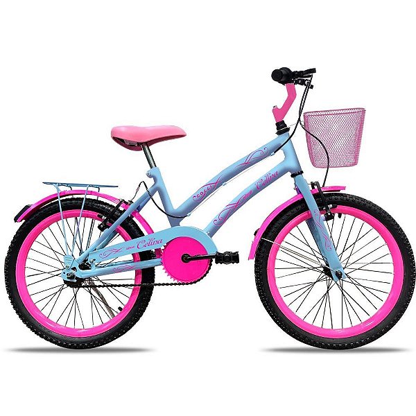 Bicicleta aro 20 celina c/cesta azul/rs - colli bike (unidade)