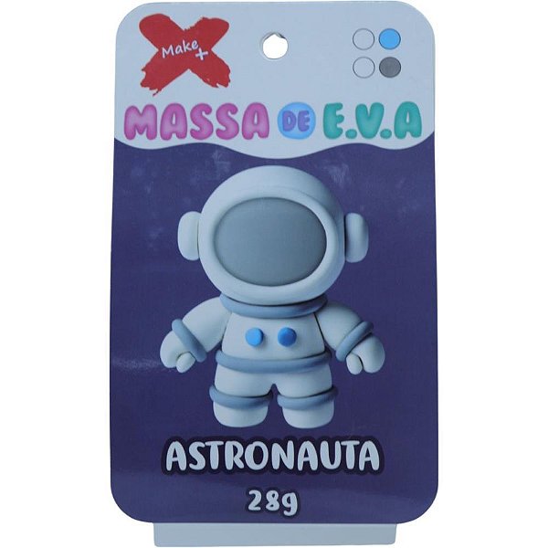 Massa de eva criativa astronauta c/04 cores 28 g - make+ (unidade)