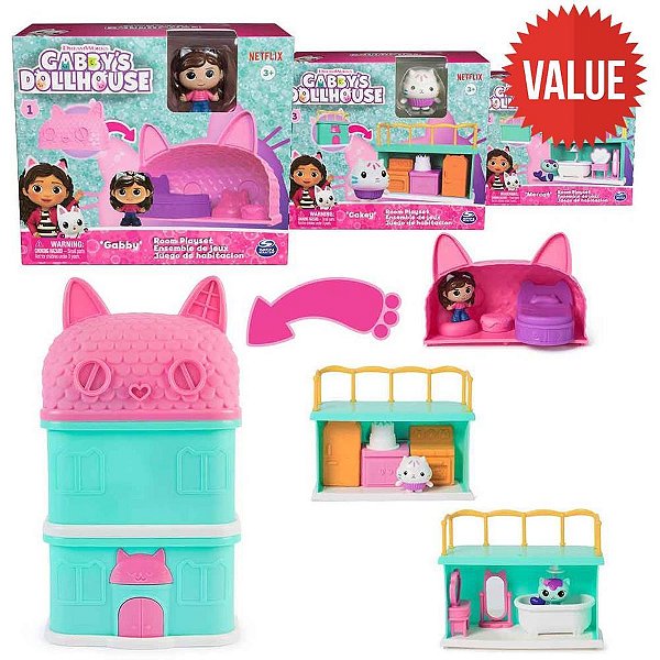 Casinha de boneca a casa da gabby mini playset(s - sunny (unidade)