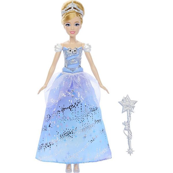 Boneca disney princesa cinderela vest.c/luze - mattel (unidade)