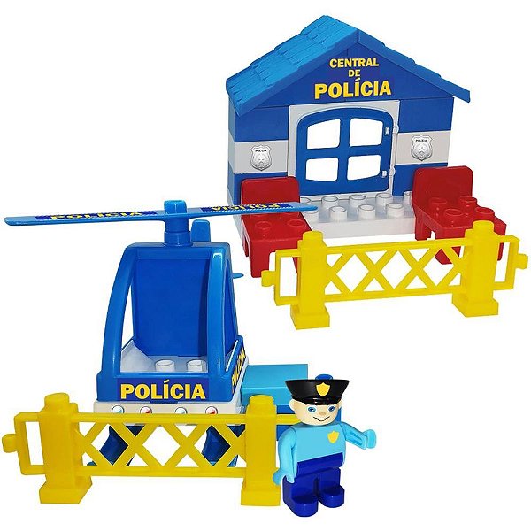 Brinquedo para montar brincando de policia - monte libano (unidade)