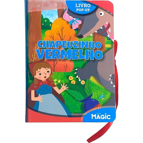 Livro infantil ilustrado pop-up chapeuzinho vermelho - magic kids (unidade)