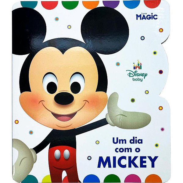 Livro infantil ilustrado um dia com o mickey 19x21cm - magic kids (unidade)