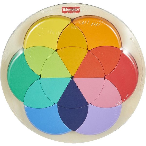 Fisher price wood quebra-cabeca circulo core 18p - mattel (unidade)