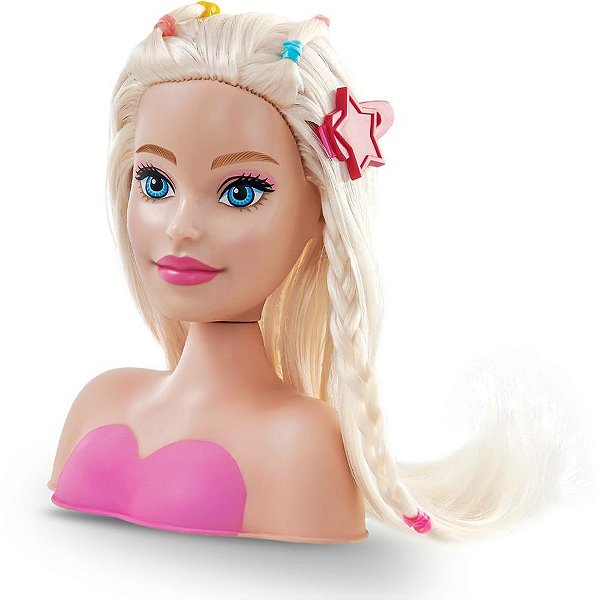 Boneca barbie styling head - pupee brinquedos (unidade)