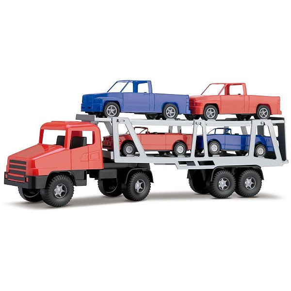 Caminhao transcar com carro (s) - silmar brinquedos (unidade)