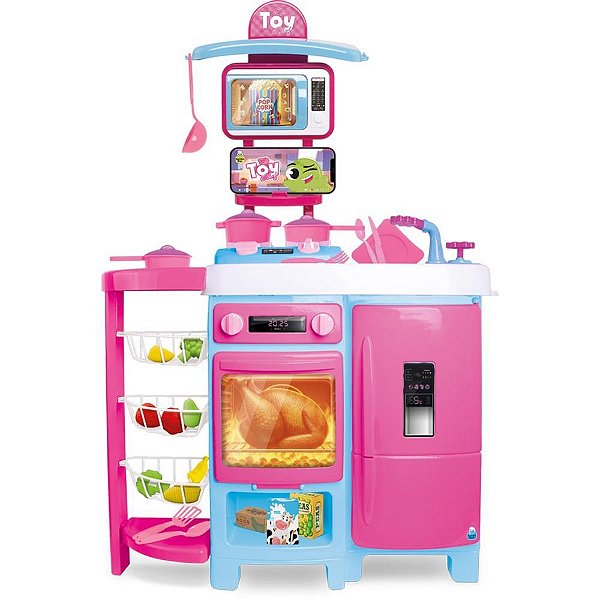 Brincando de casinha mega cozinha toy chef 92x60cm - samba toys (unidade)