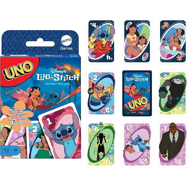 Jogo de cartas uno lilo e stitch - mattel (unidade)