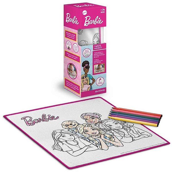 Brinquedo para colorir tapete mágico acqua barbie - multikids (unidade)