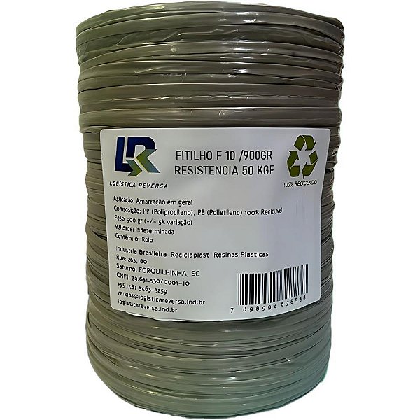 Fitilho para embalagem f10 900g - reciclaplast (rolo)