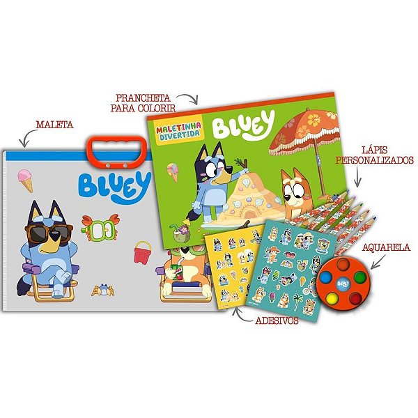 Maleta para pintura bluey maletinha divertida - online editora (unidade)
