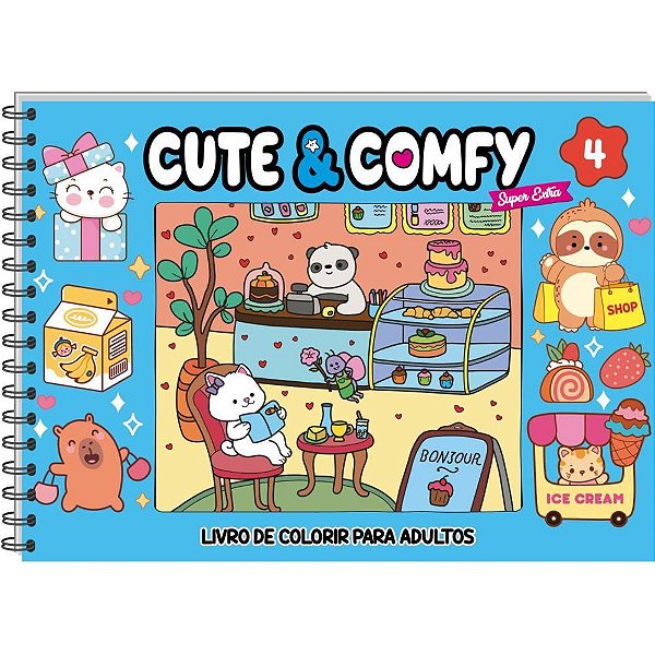 Livro de colorir cute e comfy ed 04 cd espiral - online editora (unidade)
