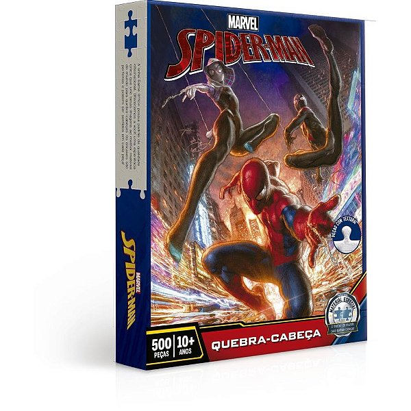 Quebra-cabeca cartonado spider-man 500 pecas - toyster (unidade)