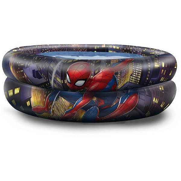 Piscina spider-man inflavel 21 litros - etitoys (unidade)