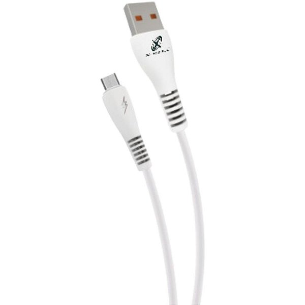 Cabo usb micro usb branco 5.0a 1.0mts - flex (unidade)