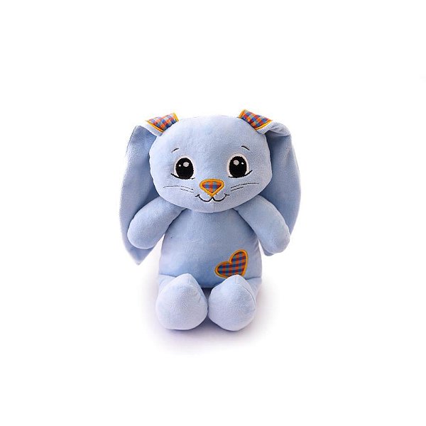 Pelucia coelho lucas azul bebe 35cm - zip (unidade)
