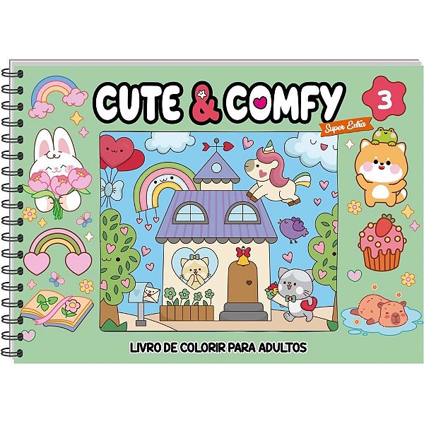 Livro de colorir cute e comfy ed 03 cd espiral - online editora (unidade)